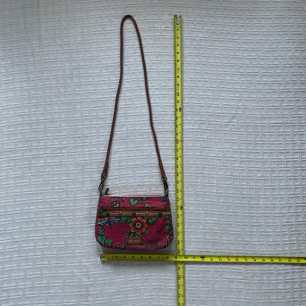 Sakroots red floral canvas purse. - Picture 10 of 12